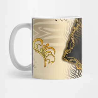 Animal skin texture with gold ornaments Mug